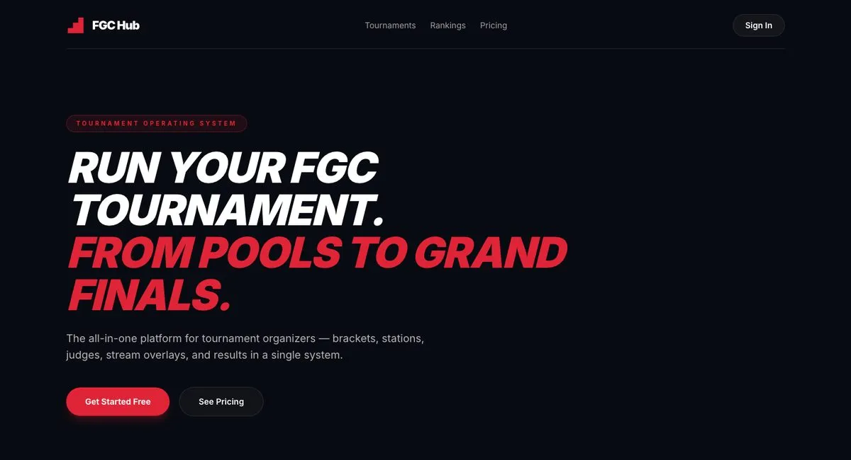 FGC Hub homepage