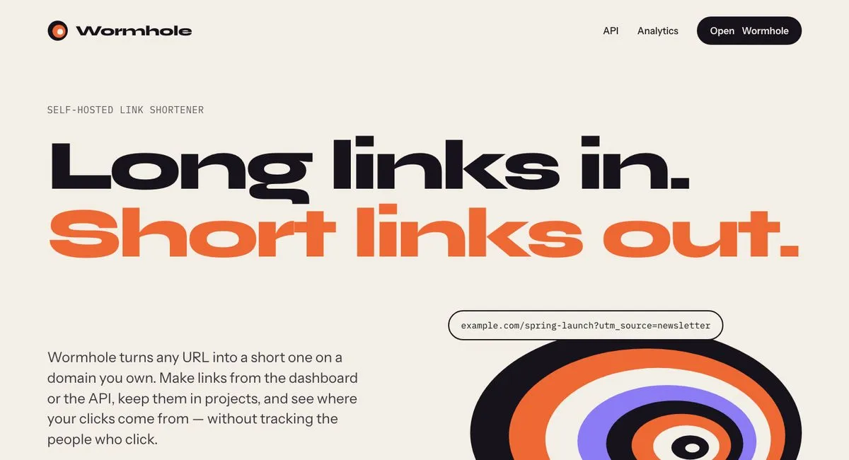 Wormhole homepage